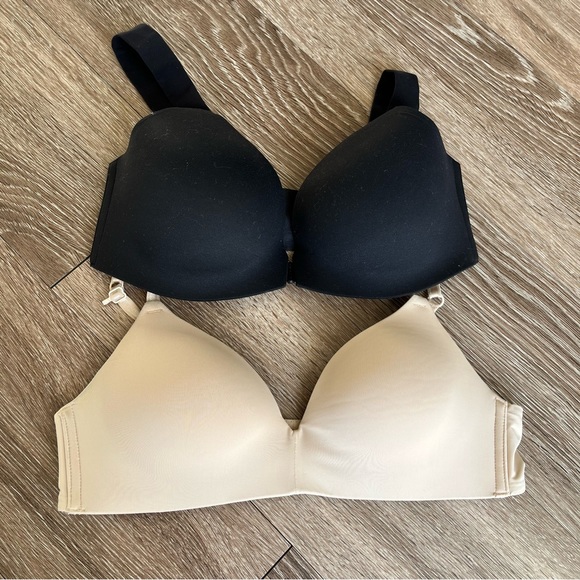 SPANX Bra-llelujah Lightly Lined Wireless Bra Black Front Clasp Wide Straps 32D - Picture 13 of 16